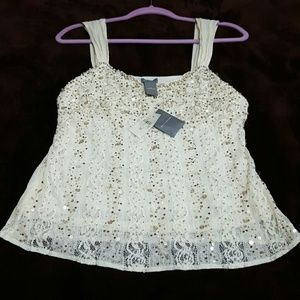 Ann Taylor Sequined Tank Top