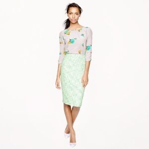 J.Crew No. 2 Pencil Skirt in Clover Tweed