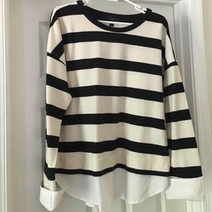 J.Crew Navy and White Striped Sweater Shirt!