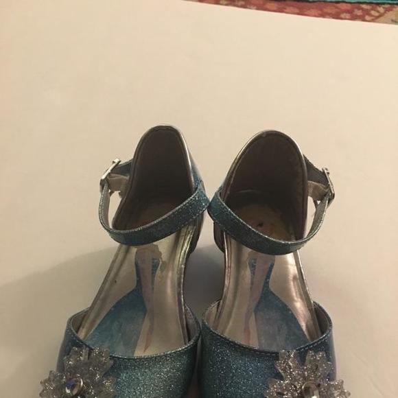 Disney Frozen sparkly blue high heels, size 9