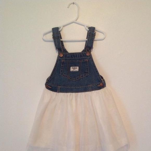OshKosh Jean jumper with tulle skirt