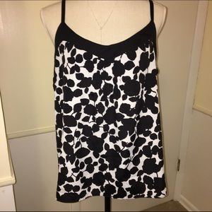 Black and White Floral Tank