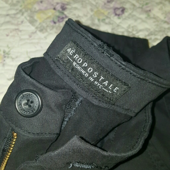 Black aeropostale jegging work pants