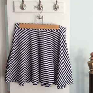 Stripped skater skirt