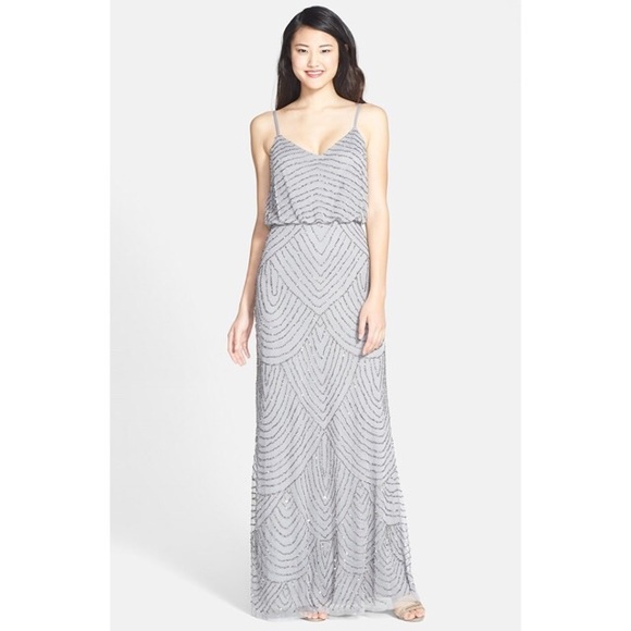 Adrianna Pappell Embellished Blouson Gown