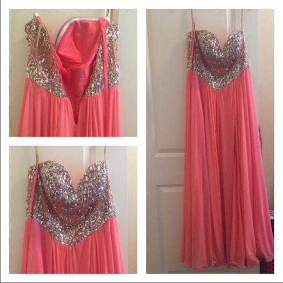 Pink sequin dress, size 6 - Picture 1 of 1