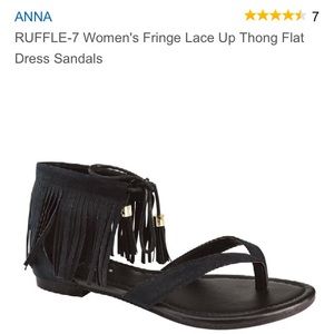 Fringe Ankle Tie Flats