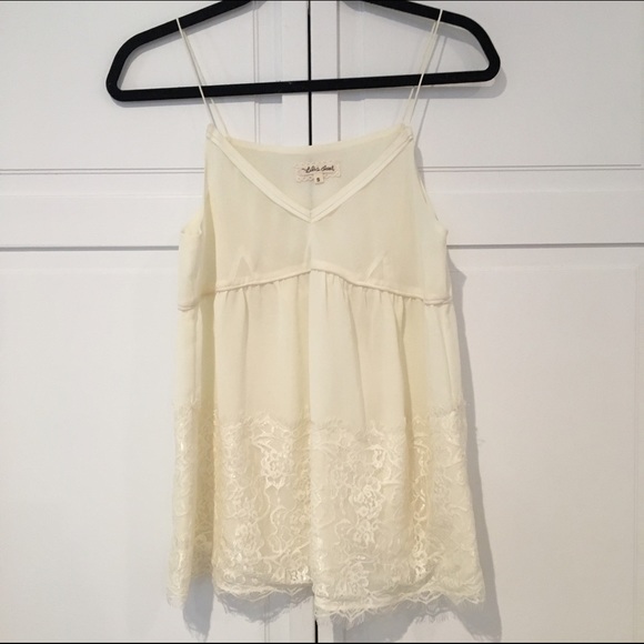 Lili's Closet Ivory Lace Tank Top