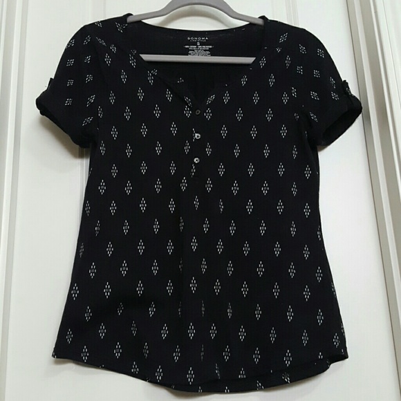 Sonoma Top with Buttoned Sleeves