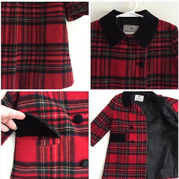 🚫SOLD🚫❤️ENGLISH TARTA CLASIC GIRLS COAT W VELVET - Picture 3 of 4