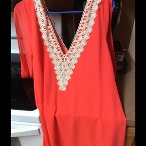Lace and rayon dress