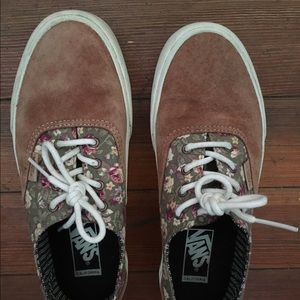 Floral suede Vans skate shoes