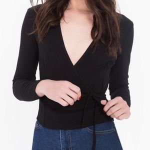 FLASH SALE American Apparel Crepe Wrap Top