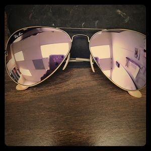 AUTHENTIC purple Ray Bans. Size 58. Worn maybe 2Xs
