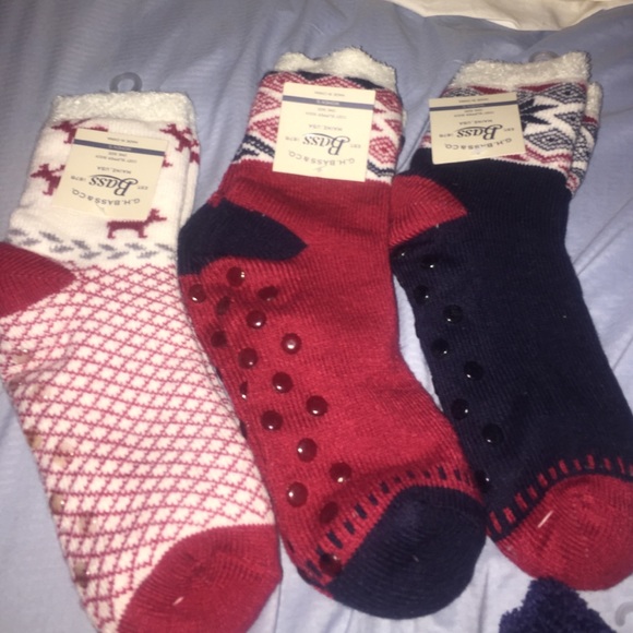 Three pairs of women's cozy slipper socks
