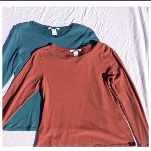 Two long sleeve Charlette Russe shirts