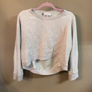 Jennifer Lopez Cropped High Low Swearshirt