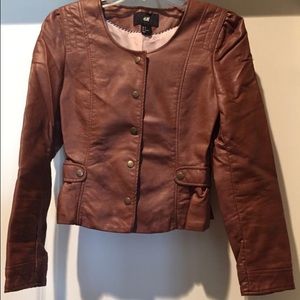 Faux. Leather. Peplum. Jacket.