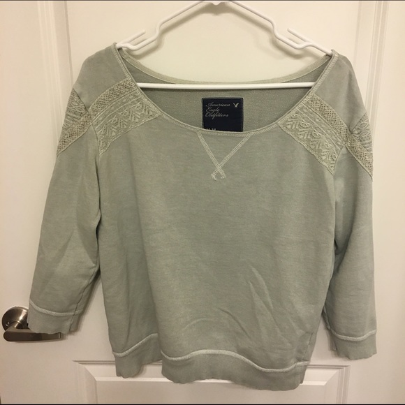 Gray 3/4 sleeve hoodie
