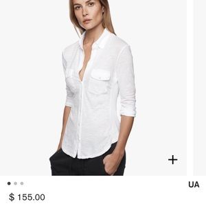 James Perse white button-up shirt