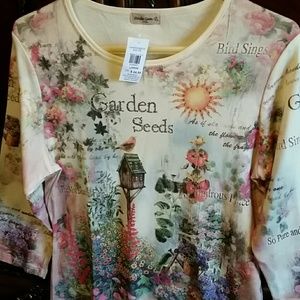 NWT Knit top by Studio Gem / Cracker Barrel Size L