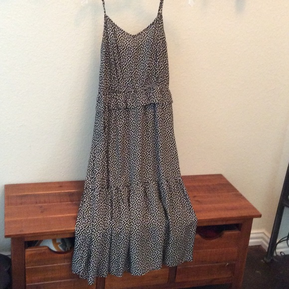 Mossimo Black & White Tiered Dress