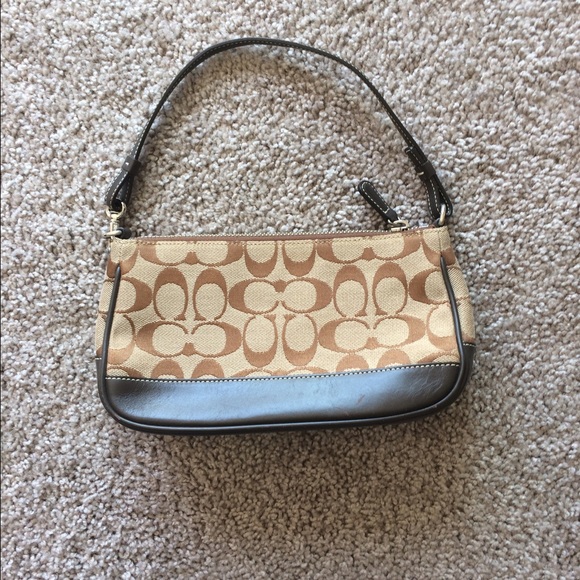 Coach hand bag. Brown and tan. - Picture 2 of 3