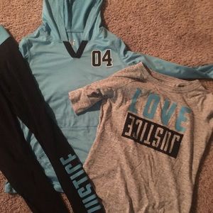 Justice 3 piece outfit for girls
