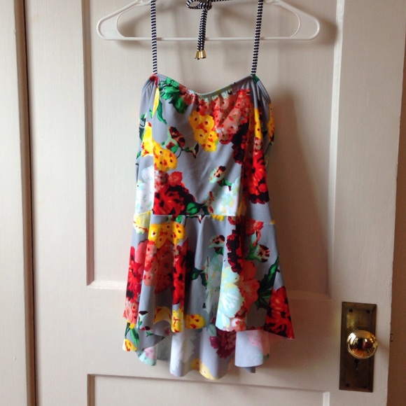 Lime ricki tankini peplum top XL