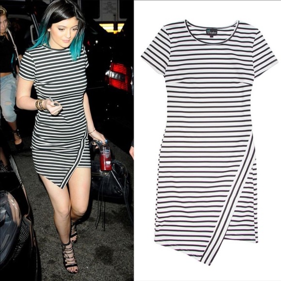 Asymmetrical Striped Dress