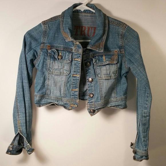 Gently used croped denim jacket