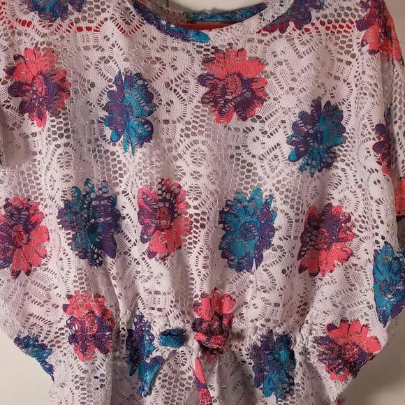 Healthtex Girls lace poncho blouse