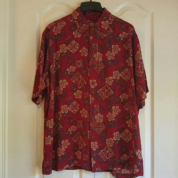 Caribbean brand XL silk blend Hawaiian shirt