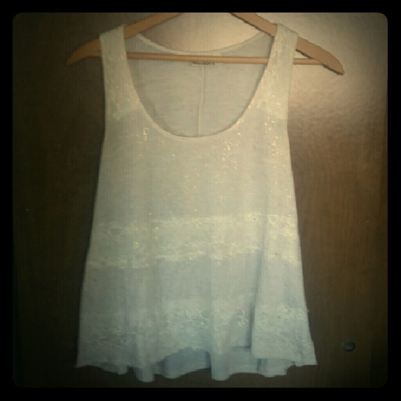 Small White & Sparkly Flow Tank by Mudd