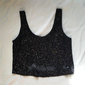 Sequin Crop Top