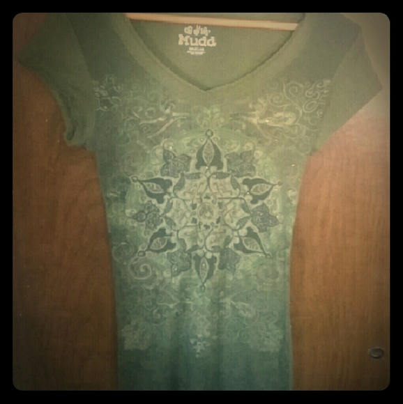 Medium Dark Green Mandala T-shirt by Mudd