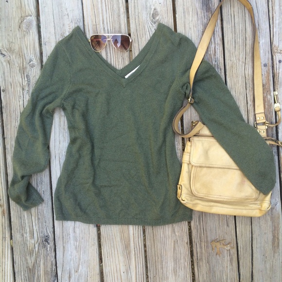 Old Navy Sweaters - Hunter Green Double V Sweater