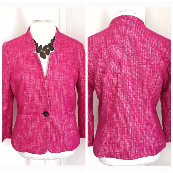 Banana Republic 3/4 sleeve pink blazer jacket - Picture 3 of 4