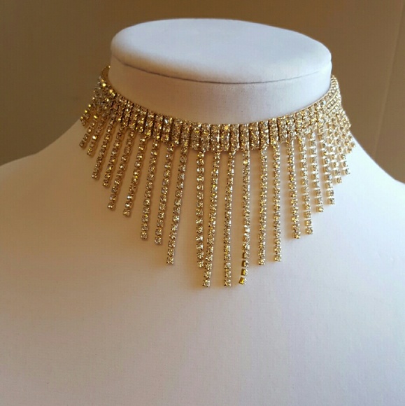 Jewelry - Choker Rhinestone Gold Plated