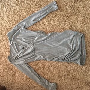 Gray long sleeve dress