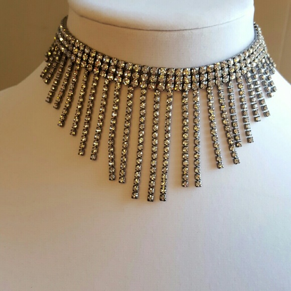 Jewelry - Choker Rhinestone Silver Plated