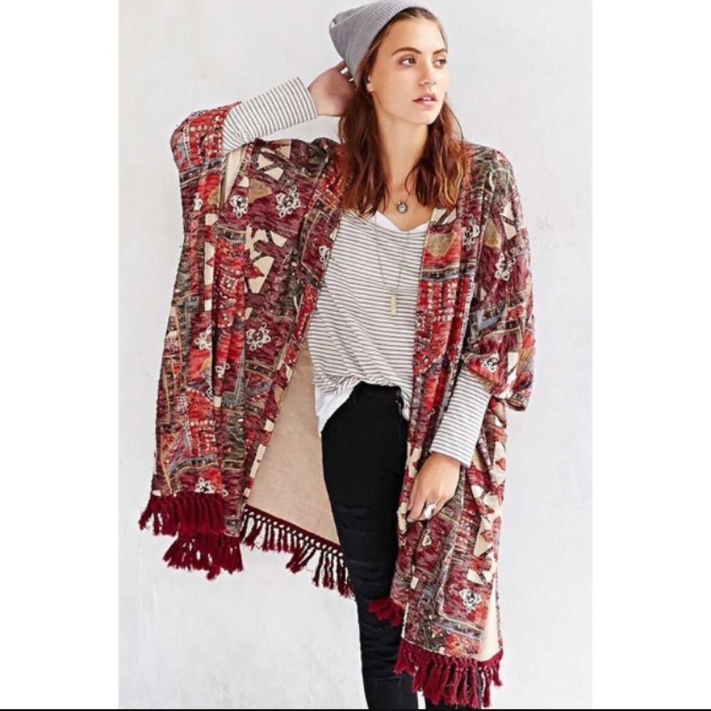 Urban outfitters blanket kimono