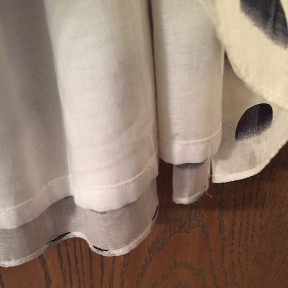 Cute White w/ Black Dots Skirt by Campaign - Picture 2 of 4