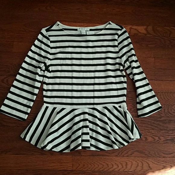 SOLD NWT forever 21 striped peplum shirt