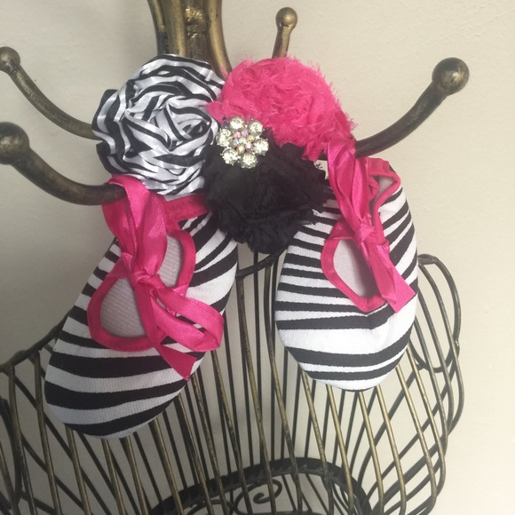 Baby ballerina shoes with headband