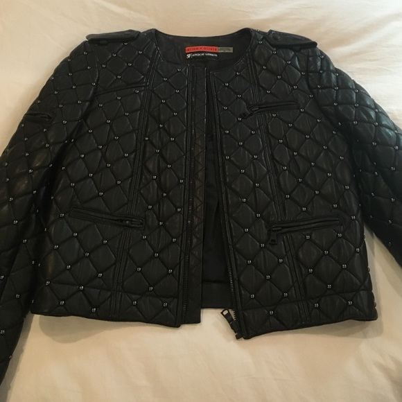 Alice and Olivia leather studded jacket.