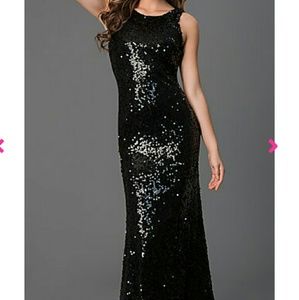 Black Sequin Formal Gown