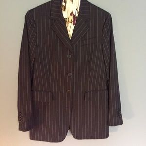 Brooks Brother, dark navy pinstripe blazer