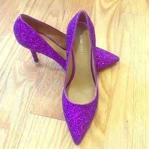 Sparkly purple Nine West pumps!