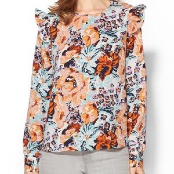 Porridge Tops - Porridge Ruffle Floral Blouse Piperlime